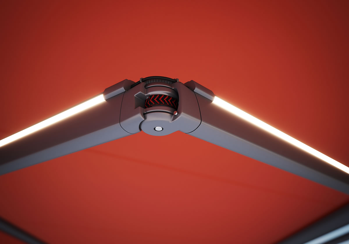 markilux LED-Line Gelenkarme Detail