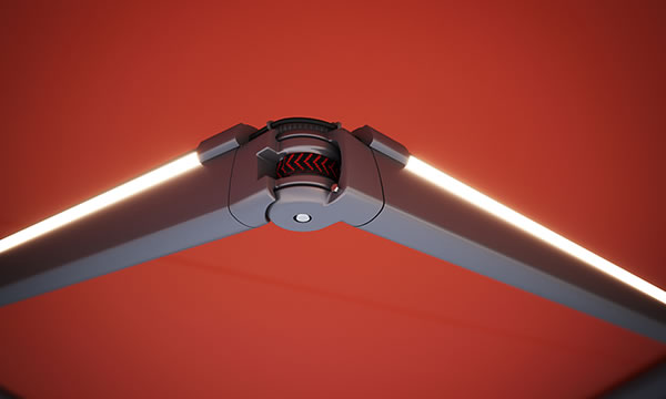 markilux LED-Line Gelenkarme Detail